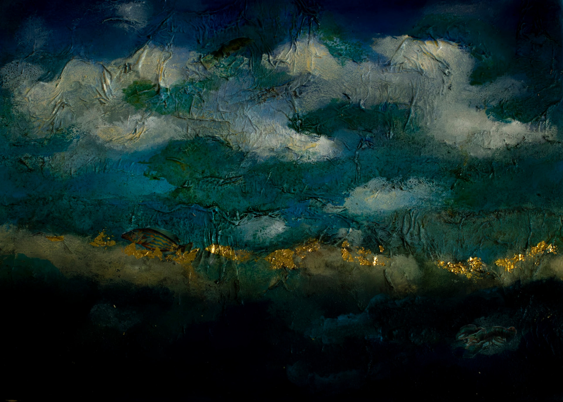 Gemälde Crazy Sea, 70 × 50 cm