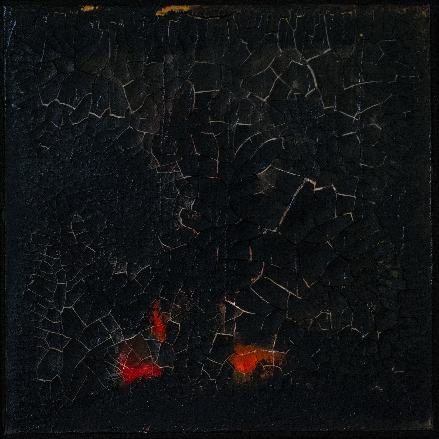 Gemälde Burning II, 40 × 40 cm