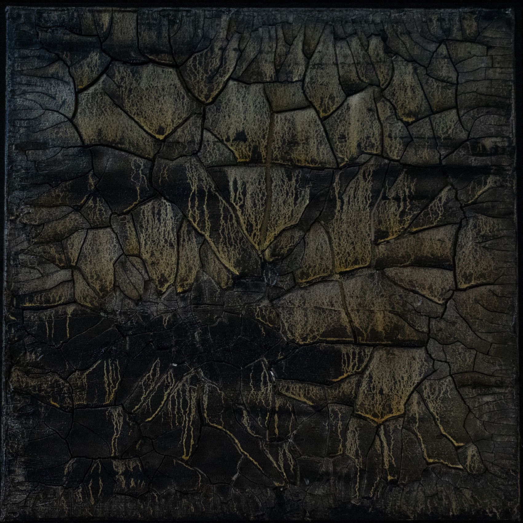 Gemälde Burning I, 40 × 40 cm